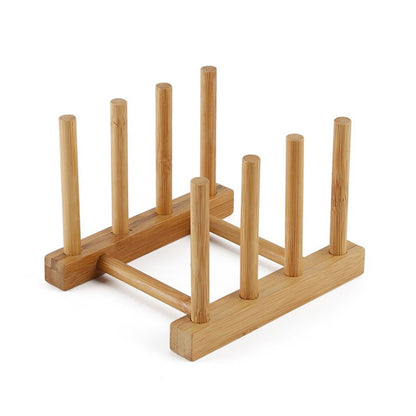 ELECTROPRIME Solid Wood Dish Drip Rack Plate Holder, Size: 14x12x10cm