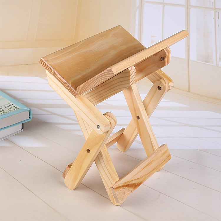 ELECTROPRIME Pine Folding Square Bench Portable Home Outdoor Fishing Chair Bench,Size: 19x24x17.8cm