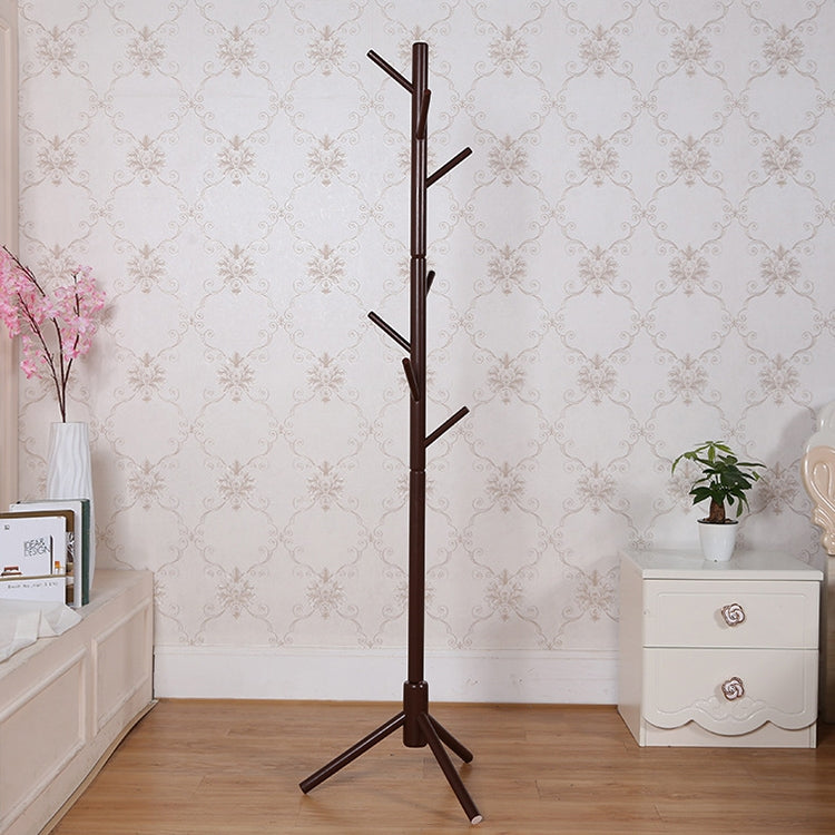 ELECTROPRIME Creative Tree-shaped Solid Wood Floor Hatstand Clothes Hanging Rack,Size: 176x48x48cm (Coffee)