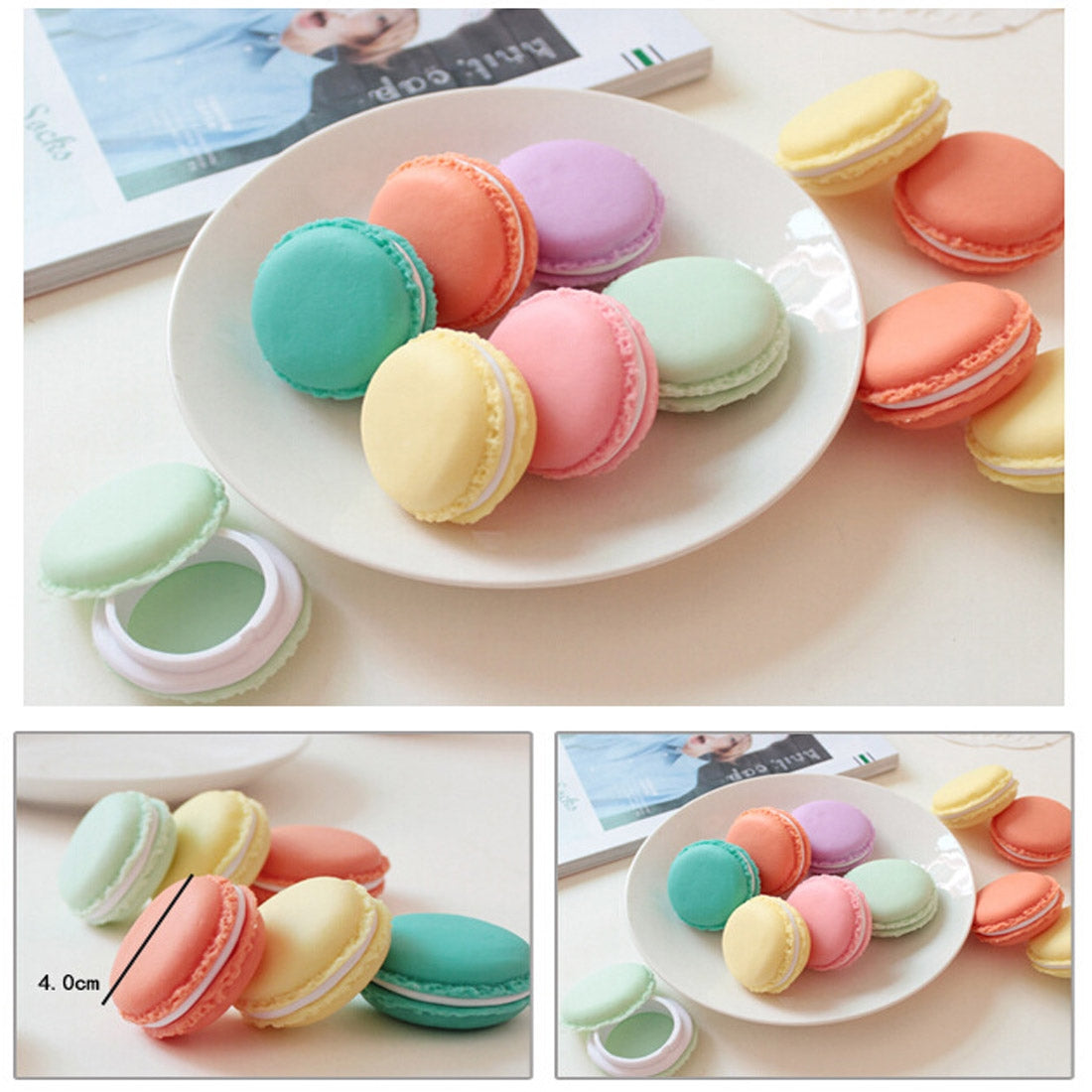 ELECTROPRIME 10 PCS Lovely Macaron Style Ornaments Box Portable Medicine Box Storage Box Random Color Delivery