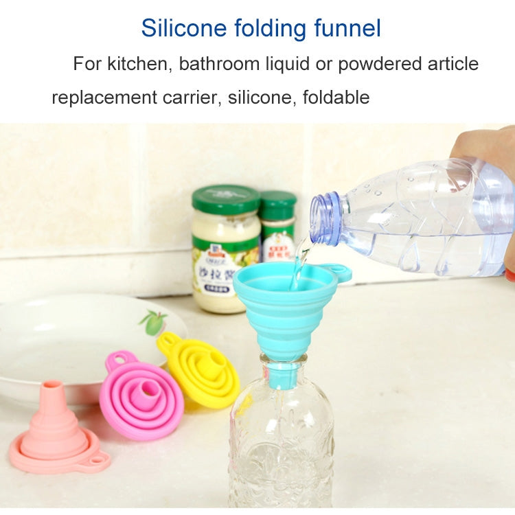 ELECTROPRIME Mini Silicone Foldable Telescopic Funnel Random Color Delivery