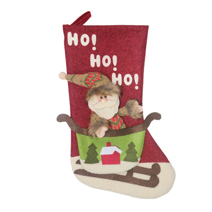 ELECTROPRIME CX20228 Santa Claus Pattern Christmas Sock Gift Bag Christmas Tree Pendant Decoration