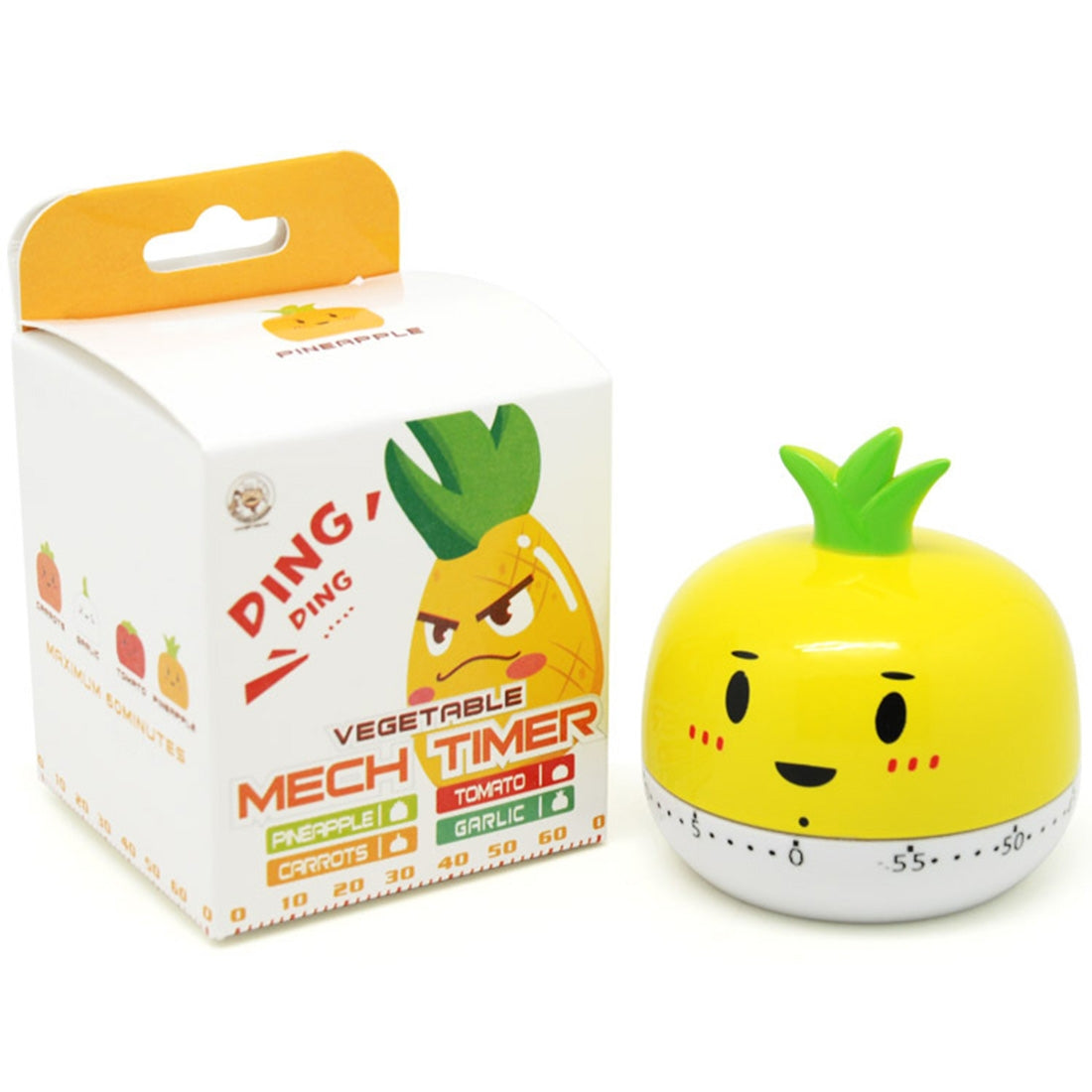 ELECTROPRIME Vegetable Kitchen Timer Cooking Mechanical Timing Tool Count Down Alarm, Random Color Delivery