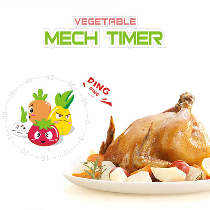 ELECTROPRIME Vegetable Kitchen Timer Cooking Mechanical Timing Tool Count Down Alarm, Random Color Delivery