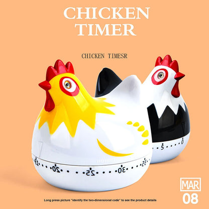 ELECTROPRIME Chicken Shape 60 Minutes Mechanical Kitchen Cooking Count Down Alarm Timer Home Decorating Gadget, Random Color Delivery