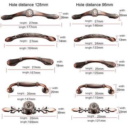 ELECTROPRIME 6029-96 Solid Wood Furniture Cabinet Handle Red Bronze Handles
