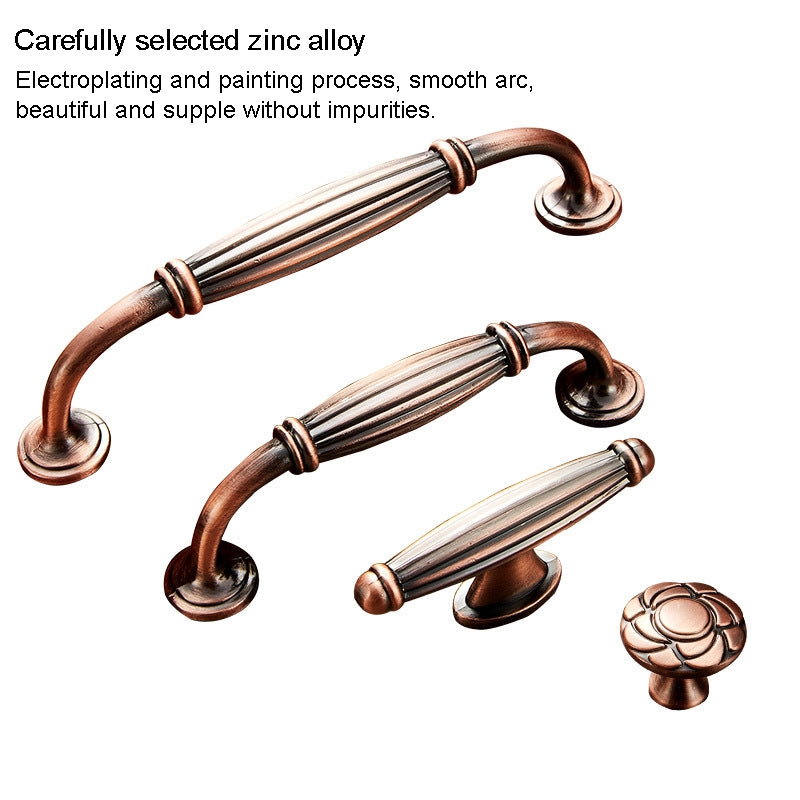 ELECTROPRIME 6029-96 Solid Wood Furniture Cabinet Handle Red Bronze Handles