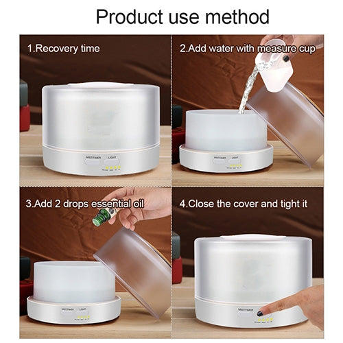 ELECTROPRIME T700 Remote Control Clear White Air Humidifier Automatic Alcohol Sprayer Essential Oil Diffuser Ultrasonic Mist Maker Ultrasonic Aroma Diffuser Atomizer Color LED, Capacity: 700ml, DC 24V, US Plug