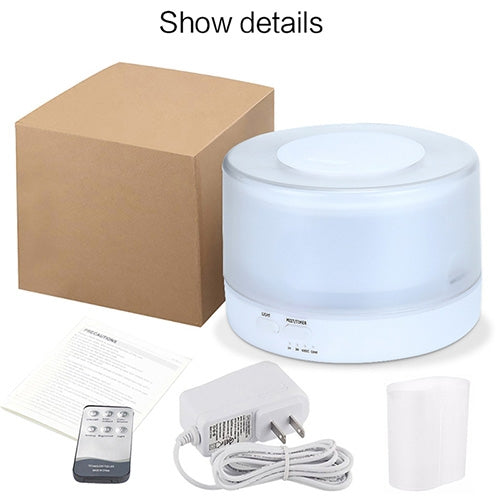 ELECTROPRIME T700 Remote Control Clear White Air Humidifier Automatic Alcohol Sprayer Essential Oil Diffuser Ultrasonic Mist Maker Ultrasonic Aroma Diffuser Atomizer Color LED, Capacity: 700ml, DC 24V, US Plug