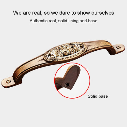 ELECTROPRIME 5008-128 Cabinet Zinc Alloy Retro Handle Coffee Cat Eye Handle (Coffee Crack)