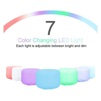 ELECTROPRIME T500 Remote Control Clear White Air Humidifier Automatic Alcohol Sprayer Essential Oil Diffuser Ultrasonic Mist Maker Ultrasonic Aroma Diffuser Atomizer Color LED, Capacity: 500ml, DC 24V, US Plug