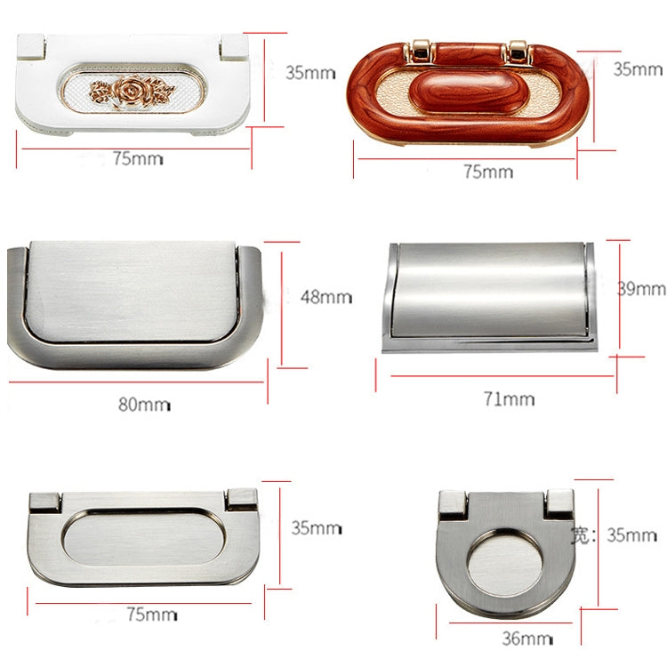 ELECTROPRIME 1052-64 Simple European Furniture Drawer Hidden Buckle Handle (Brushed)