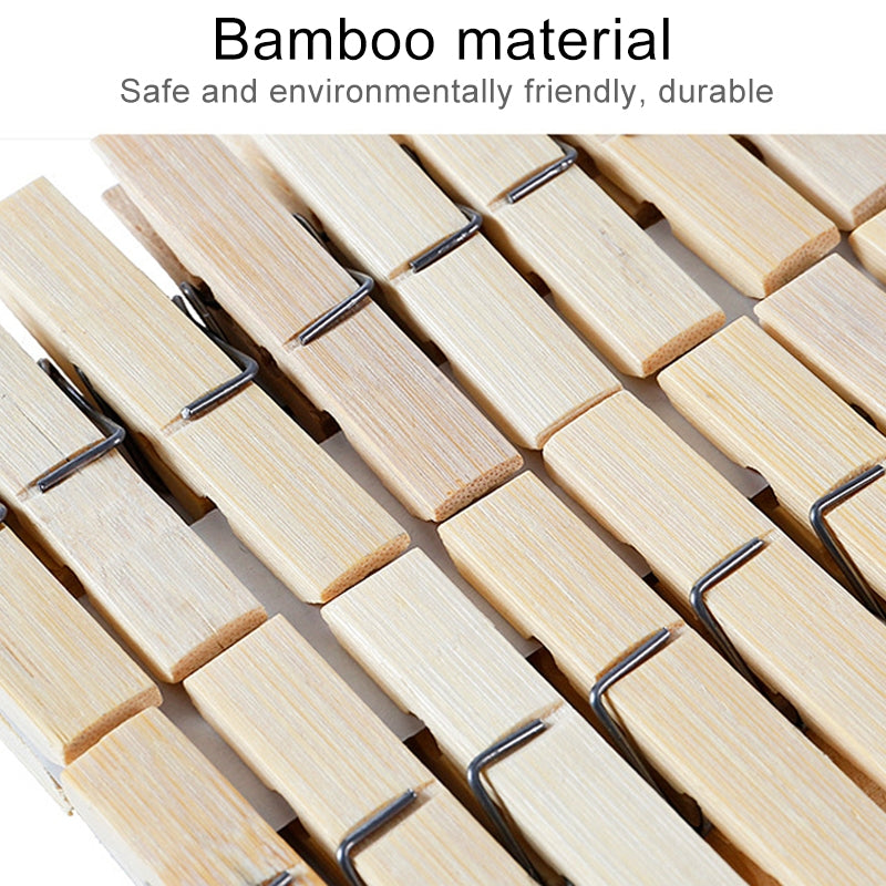 ELECTROPRIME 100pcs Multi-function Mini Bamboo Clothes Photo Paper Peg Clothespin Laundry Hanger Clip