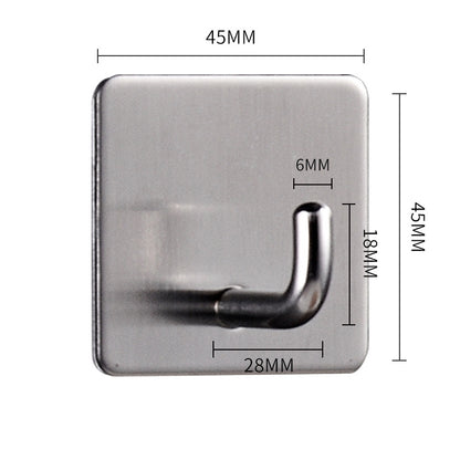 ELECTROPRIME MYD-1038 304 Stainless Steel Sticky Hook Kitchen Bathroom Multi-functional Hole Free Wall Mount Holder