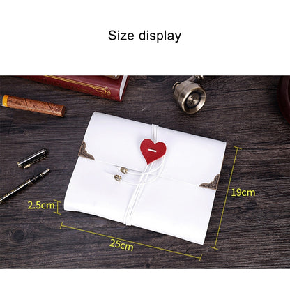 ELECTROPRIME DIY Creativity Loose-leaf Imitation Leather Retro Love Heart Lock Pattern Commemorative Photo Album, Size: M