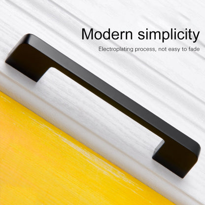 ELECTROPRIME 6613-128 Simple Cabinet Door Handle Drawer Wardrobe Zinc Alloy Handle (Black Red)
