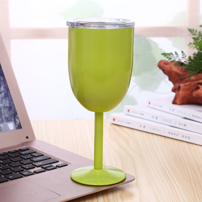 ELECTROPRIME New Fashion Stainless Steel Vacuum Cup Red Wine Cocktail Goblet Creative Gift(Green)