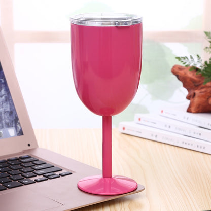 ELECTROPRIME New Fashion Stainless Steel Vacuum Cup Red Wine Cocktail Goblet Creative Gift (Magenta)
