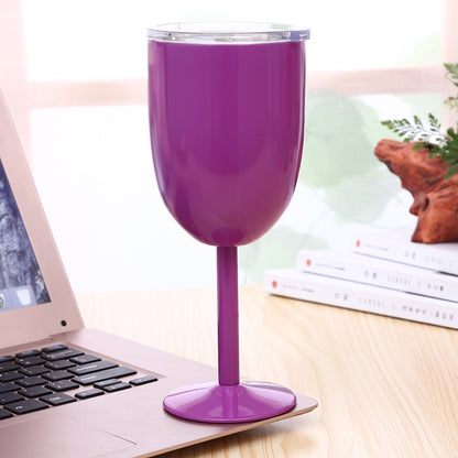 ELECTROPRIME New Fashion Stainless Steel Vacuum Cup Red Wine Cocktail Goblet Creative Gift (Purple)