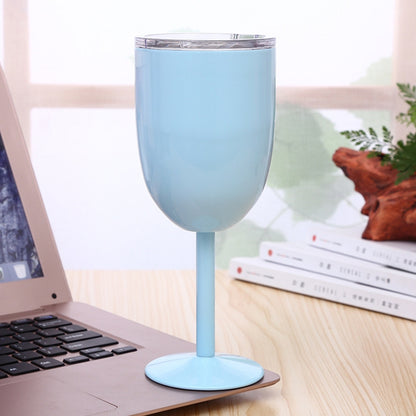 ELECTROPRIME New Fashion Stainless Steel Vacuum Cup Red Wine Cocktail Goblet Creative Gift (Baby Blue)