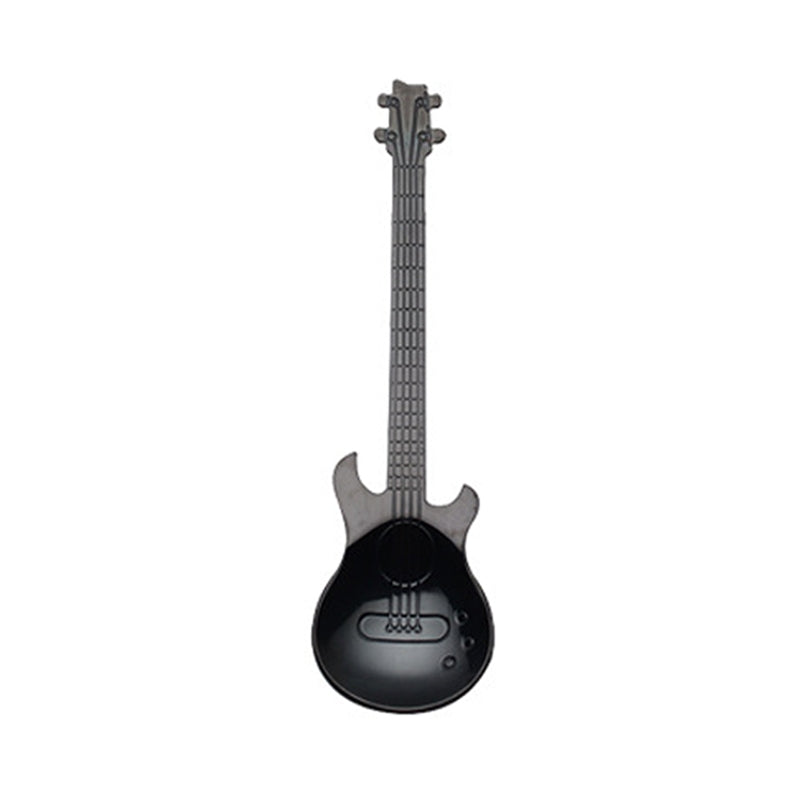 ELECTROPRIME Creative Stainless Steel Guitar Shape Coffee Spoon Mixing Spoon(Black)
