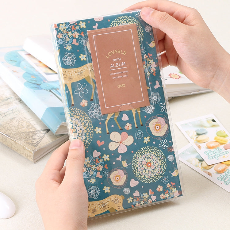 ELECTROPRIME 3 inch DIY Creativity Insert Type Forest Deer Pattern Mini Exquisite Photo Album