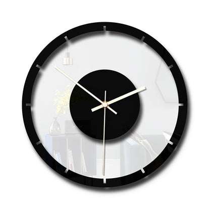 ELECTROPRIME TM011 A Round Wooden Dial Transparent Acrylic Mute Wall Clock