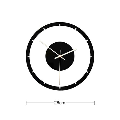 ELECTROPRIME TM011 B Round Wooden Dial Transparent Acrylic Mute Wall Clock