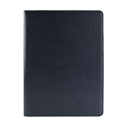 ELECTROPRIME Office Supplies Business Style Leather Document Folder with 30-pages A4 Note Pad & Calculator (Black)