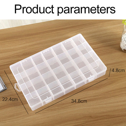ELECTROPRIME Plastic Organizer Container Storage Box 28 Slots Removable Grid Compartment for Jewelry Earring Fishing Hook Small Accessories(Purple)