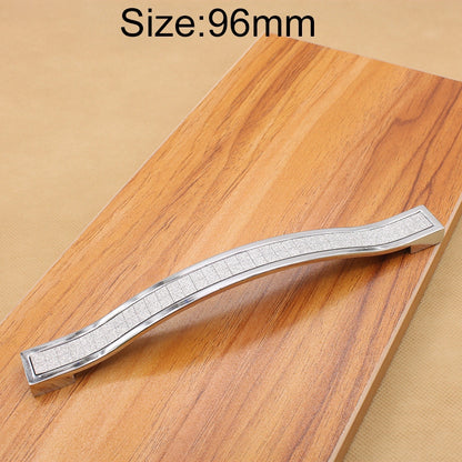 ELECTROPRIME Crystal Color Diamond Modern Wardrobe Door Cabinet Wine Cabinet Fashion Drawer Handle, Hole Distance: 96mm(White)