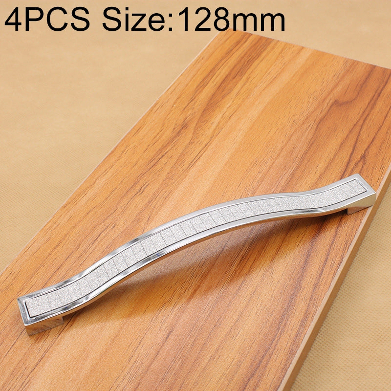 ELECTROPRIME Crystal Color Diamond Modern Wardrobe Door Cabinet Wine Cabinet Fashion Drawer Handle, Hole Distance: 128mm(White)