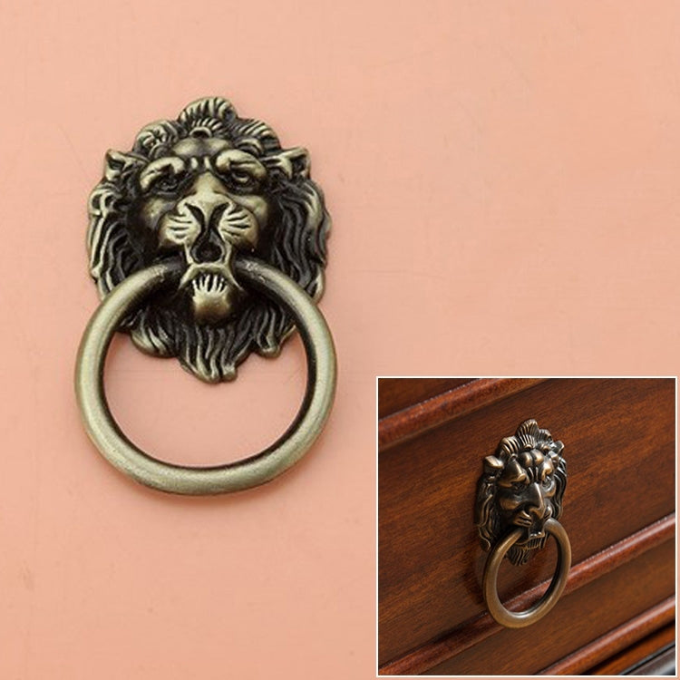 ELECTROPRIME Classical Single Hole Lion Head Wardrobe Medicine Cabinet Handle(Bronze)