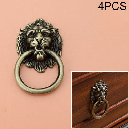 ELECTROPRIME Classical Single Hole Lion Head Wardrobe Medicine Cabinet Handle(Bronze)