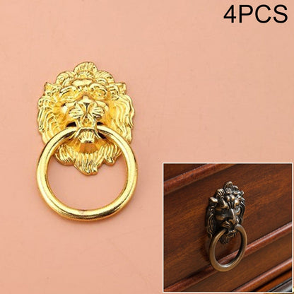 ELECTROPRIME Classical Single Hole Lion Head Wardrobe Medicine Cabinet Handle(Gold)