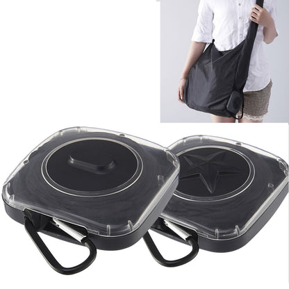 ELECTROPRIME Creative Rotating Foldable Shopping Storage Bag Portable Large Capacity Eco-friendly Nylon Storage Bag, Random Pattern Delivery(Transparent)