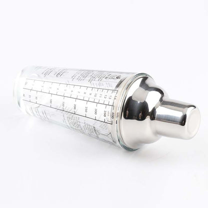 ELECTROPRIME Stainless Steel Glass Cocktail Shaker Tools Milk Tea Cup with Scale, Capacity: 450ml