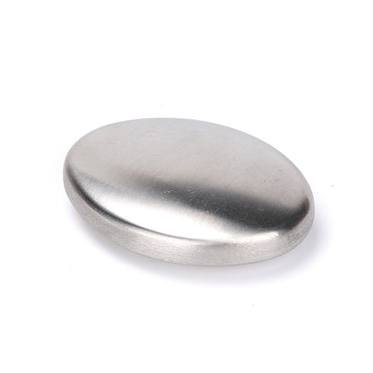 ELECTROPRIME Portable Cleaning Stainless Steel Oval Hand Soap Eliminating Odour Remover, Random Style Delivery