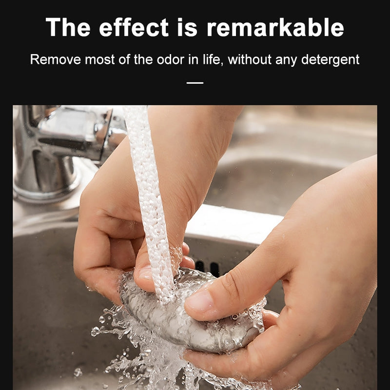 ELECTROPRIME Portable Cleaning Stainless Steel Oval Hand Soap Eliminating Odour Remover, Random Style Delivery