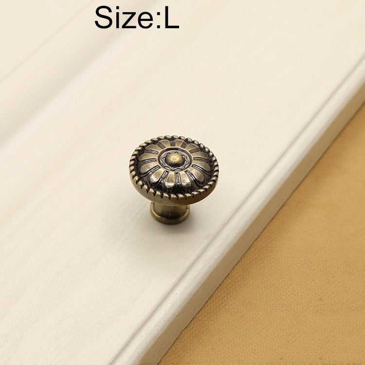 ELECTROPRIME 31mm 2808 Green Bronze Cabinet Wardrobe Door Drawer Vintage Zinc Alloy Solid Single Hole Handle