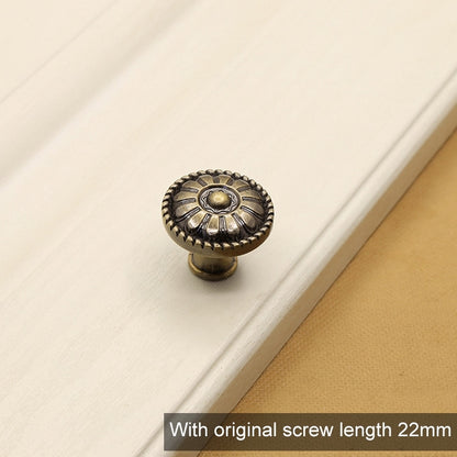 ELECTROPRIME 31mm 2808 Green Bronze Cabinet Wardrobe Door Drawer Vintage Zinc Alloy Solid Single Hole Handle