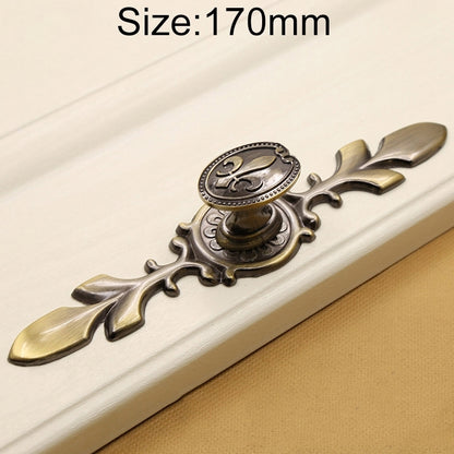 ELECTROPRIME 2811 Green Bronze Cabinet Wardrobe Door Drawer Vintage Zinc Alloy Solid Handle, Size: 170mm