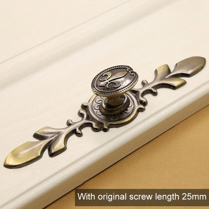 ELECTROPRIME 2811 Green Bronze Cabinet Wardrobe Door Drawer Vintage Zinc Alloy Solid Handle, Size: 170mm