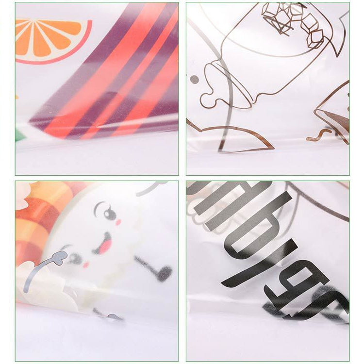 ELECTROPRIME 5 PCS Fruit Vegetable Pattern Household Kitchen Self-adhesive High Temperature Resistance Oil Resistant Wall Stickers Size: 60x90cm