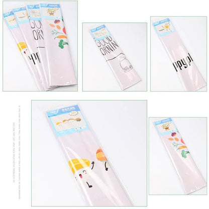 ELECTROPRIME 5 PCS Fruit Vegetable Pattern Household Kitchen Self-adhesive High Temperature Resistance Oil Resistant Wall Stickers Size: 60x90cm