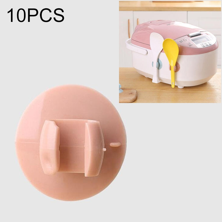 ELECTROPRIME 10 PCS J202 Kitchen Suction Cup Plastic Rice Cooker Rice Spoon Rack, Random Color Delivery