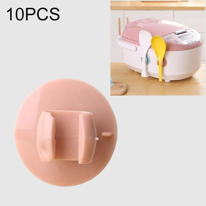 ELECTROPRIME 10 PCS J202 Kitchen Suction Cup Plastic Rice Cooker Rice Spoon Rack, Random Color Delivery