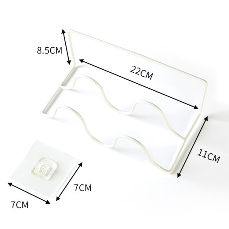 ELECTROPRIME 5 PCS K204 Creative DIY Household Wall-mounted Double Layer Shoe Storage Rack (White)