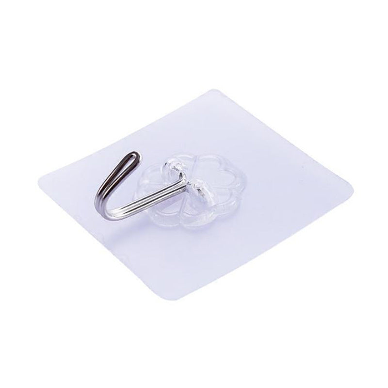 ELECTROPRIME 100 PCS Kitchen Bathroom Wall Hanging Transparent Non-marking Glue Hook