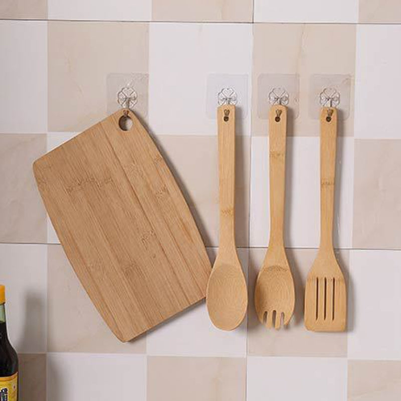 ELECTROPRIME 100 PCS Kitchen Bathroom Wall Hanging Transparent Non-marking Glue Hook
